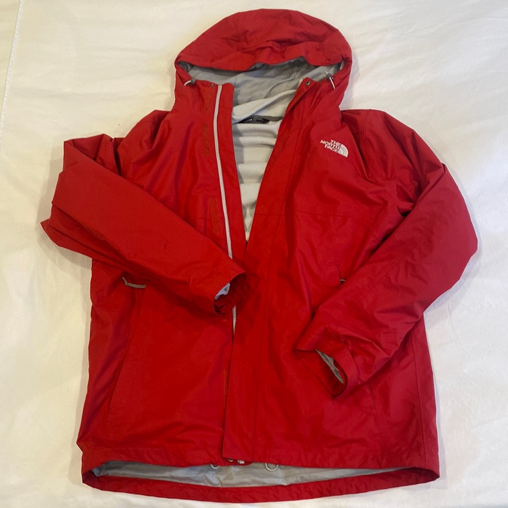North Face Men’s Red Ski Jacket with Fleece jacket inside